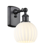 Sconces Single Glass by Innovations ( 405 | 516-1W-BK-G1217-6WV Ballston ) 
