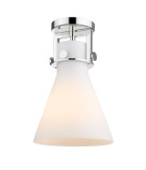 Flush Mounts Glass Down by Innovations ( 405 | 411-1F-PN-G411-8WH Downtown Urban ) 