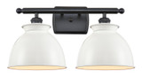 Bathroom Fixtures Two Lights by Innovations ( 405 | 516-2W-BK-M14-W Ballston ) 