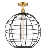 Semi-Flush Mts. Cage by Innovations ( 405 | 516-1C-SG-CE-16-BK Ballston ) 