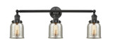Bathroom Fixtures Three Lights by Innovations ( 405 | 205-BK-G58 Franklin Restoration ) 