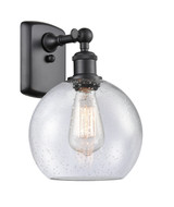 Sconces Single Glass by Innovations ( 405 | 516-1W-BK-G124-8-LED Ballston ) 