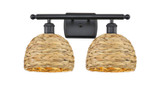 Bathroom Fixtures Two Lights by Innovations ( 405 | 516-2W-BK-RBD-8-NAT Ballston ) 