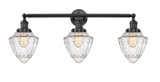 Bathroom Fixtures Three Lights by Innovations ( 405 | 205-BK-G664-7 Franklin Restoration ) 