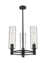 Mini Chandeliers Glass Shade by Innovations ( 405 | 434-3CR-BK-G434-12DE Downtown Urban ) 