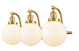 Bathroom Fixtures Three Lights by Innovations ( 405 | 515-3W-SG-G201-8-LED Franklin Restoration ) 