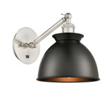 Sconces Metal by Innovations ( 405 | 317-1W-SN-M14-BK-LED Ballston ) 