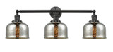 Bathroom Fixtures Three Lights by Innovations ( 405 | 205-BK-G78-LED Franklin Restoration ) 