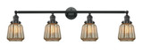 Bathroom Fixtures Four Lights by Innovations ( 405 | 215-BK-G146-LED Franklin Restoration ) 