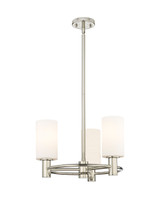Mini Chandeliers Glass Shade by Innovations ( 405 | 434-3CR-PN-G434-7WH Downtown Urban ) 