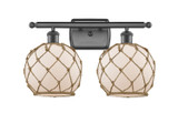 Bathroom Fixtures Two Lights by Innovations ( 405 | 516-2W-OB-G121-8RB Ballston ) 