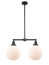 Mid. Chandeliers Glass Down by Innovations ( 405 | 209-BK-G201-10 Franklin Restoration ) 