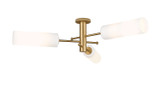 Semi-Flush Mts. Geometric/Linear by Innovations ( 405 | 434-3F-BB-G434-12WH Downtown Urban ) 