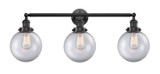 Bathroom Fixtures Three Lights by Innovations ( 405 | 205-OB-G202-8 Franklin Restoration ) 