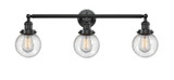 Bathroom Fixtures Three Lights by Innovations ( 405 | 205-OB-G204-6 Franklin Restoration ) 
