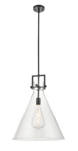Pendants Glass Down by Innovations ( 405 | 411-1SL-BK-G411-18CL Downtown Urban ) 