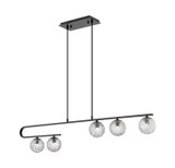 Linear/Island 4 Light + by Innovations ( 405 | 320-5I-BK-G320-5CL-BK Barrington ) 