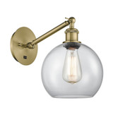 Sconces Single Glass by Innovations ( 405 | 317-1W-AB-G122-8-LED Ballston ) 