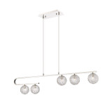 Linear/Island 4 Light + by Innovations ( 405 | 320-5I-PN-G320-5CL-PN Barrington ) 