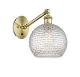 Sconces Single Glass by Innovations ( 405 | 317-1W-AB-G122C-8CL Ballston ) 