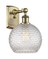 Sconces Single Glass by Innovations ( 405 | 516-1W-AB-G122C-8CL Ballston ) 