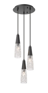 Mini Pendants 3 Light Cluster by Innovations ( 405 | 322-3P-BK-G322-3CL Amherst Brook ) 