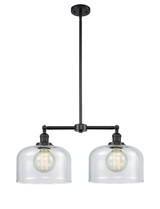 Mid. Chandeliers Glass Down by Innovations ( 405 | 209-BK-G72-L-LED Franklin Restoration ) 