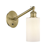 Sconces Single Glass by Innovations ( 405 | 317-1W-AB-G801 Ballston ) 