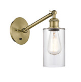 Sconces Single Glass by Innovations ( 405 | 317-1W-AB-G802 Ballston ) 
