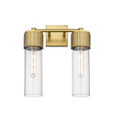 Bathroom Fixtures Two Lights by Innovations ( 405 | 428-2W-BB-G428-12CL Downtown Urban ) 