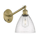 Sconces Single Glass by Innovations ( 405 | 317-1W-AB-GBD-754-LED Ballston ) 
