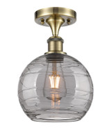 Semi-Flush Mts. Glass Down by Innovations ( 405 | 516-1C-AB-G1213-8SM Ballston ) 