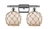 Bathroom Fixtures Two Lights by Innovations ( 405 | 516-2W-PC-G121-8RB Ballston ) 