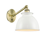 Sconces Single Glass by Innovations ( 405 | 317-1W-AB-M14-W Ballston ) 