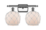 Bathroom Fixtures Two Lights by Innovations ( 405 | 516-2W-PC-G121-8RW Ballston ) 