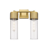 Bathroom Fixtures Two Lights by Innovations ( 405 | 428-2W-BK-G428-12CL Downtown Urban ) 
