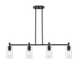 Linear/Island 4 Light + by Innovations ( 405 | 434-4I-BK-G434-7CL Downtown Urban ) 