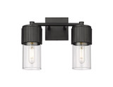 Bathroom Fixtures Two Lights by Innovations ( 405 | 428-2W-BK-G428-7CL Downtown Urban ) 