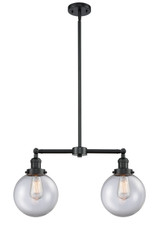 Mid. Chandeliers Glass Down by Innovations ( 405 | 209-OB-G202-8 Franklin Restoration ) 