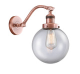 Sconces Single Glass by Innovations ( 405 | 515-1W-AC-G202-8-LED Franklin Restoration ) 