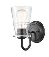 Sconces Single Glass by Innovations ( 405 | 421-1W-BK-CL-LED Auralume ) 