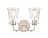 Bathroom Fixtures Two Lights by Innovations ( 405 | 421-2W-SN-CL Auralume ) 