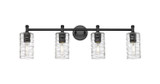 Bathroom Fixtures Four Lights by Innovations ( 405 | 434-4W-BK-G434-7DE Downtown Urban ) 