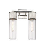 Bathroom Fixtures Two Lights by Innovations ( 405 | 428-2W-PN-G428-12CL Downtown Urban ) 
