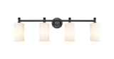 Bathroom Fixtures Four Lights by Innovations ( 405 | 434-4W-BK-G434-7WH Downtown Urban ) 
