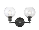 Bathroom Fixtures Two Lights by Innovations ( 405 | 341-2W-BK-G122-6-LED Concord ) 