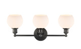 Bathroom Fixtures Three Lights by Innovations ( 405 | 341-3W-BK-G121-6-LED Concord ) 