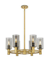 Mid. Chandeliers Glass Up by Innovations ( 405 | 434-6CR-BB-G434-7SM Downtown Urban ) 
