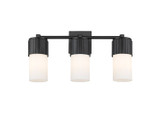 Bathroom Fixtures Three Lights by Innovations ( 405 | 428-3W-BK-G428-7WH Downtown Urban ) 