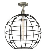 Semi-Flush Mts. Cage by Innovations ( 405 | 516-1C-SN-CE-16-BK Ballston ) 